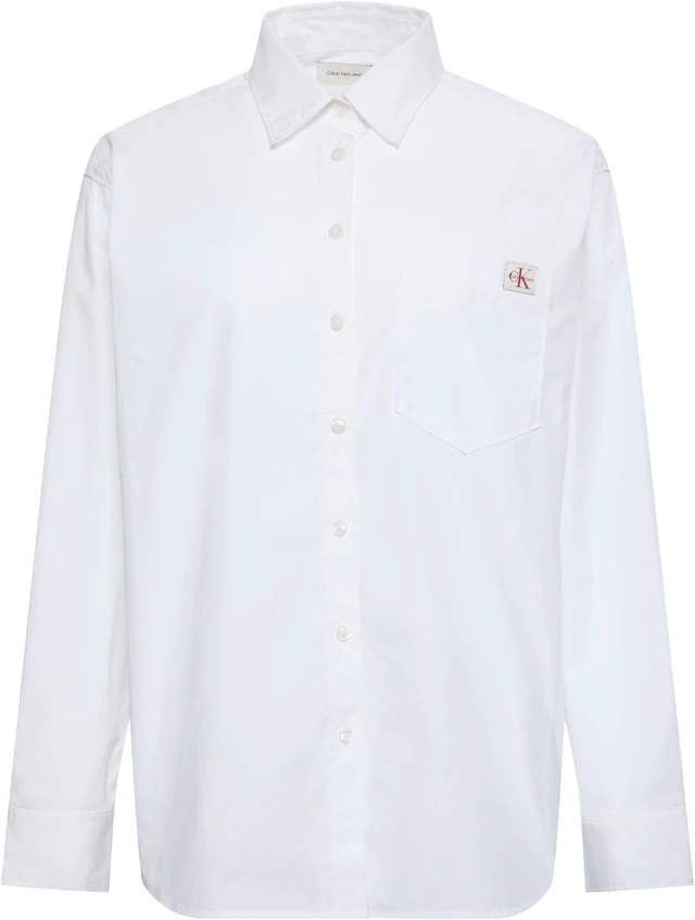 Calvin Klein Jeans Hemdbluse »COTTON POPLIN RELAXED SHIRT« Regular fit mit Hemdblusenkragen