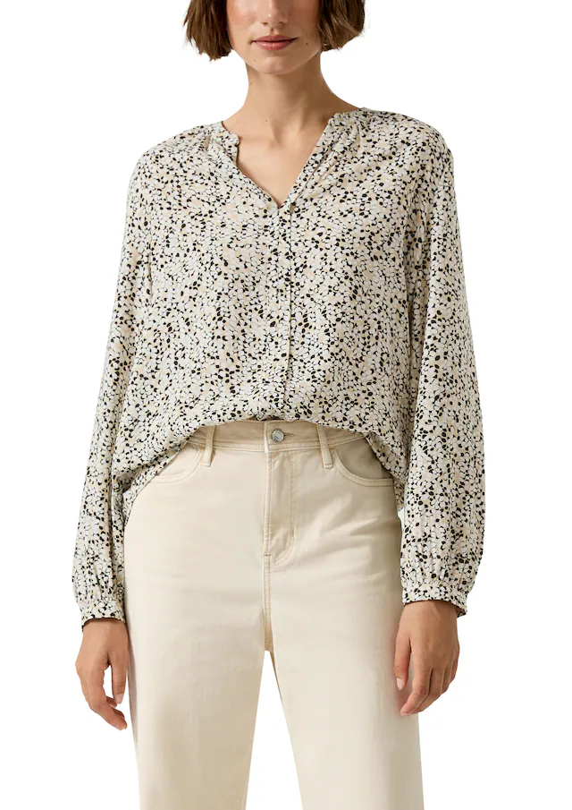 s.Oliver Langarmbluse mit All-Over Print