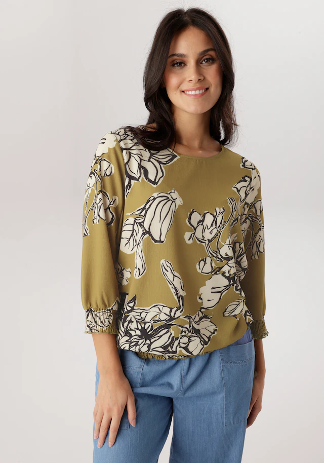 Aniston SELECTED Schlupfbluse mit Smokbündchen und Knopfverschluss hinten - NEUE KOLLEKTION