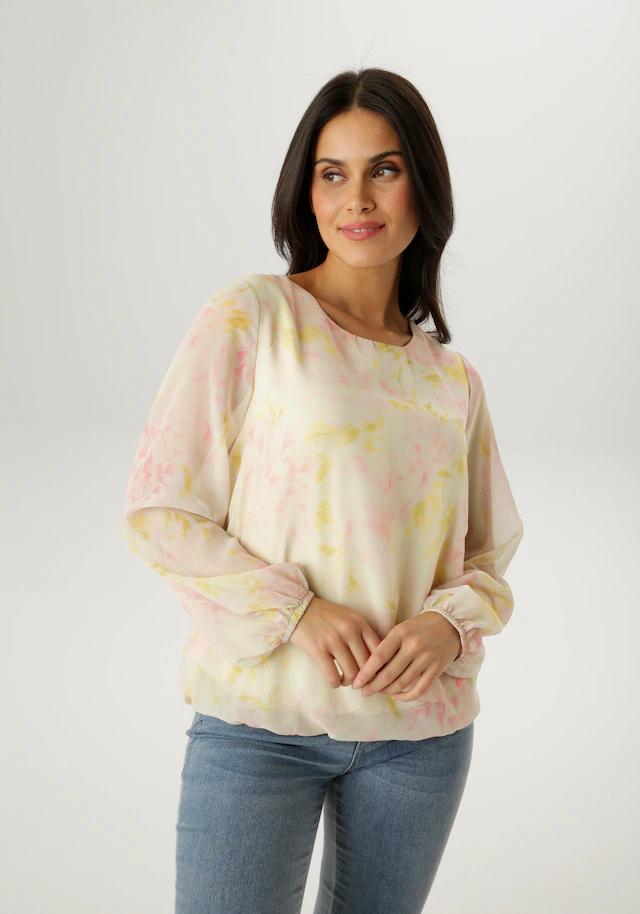 Aniston SELECTED Schlupfbluse mit modischen und frischen Batiklook - NEUE KOLLEKTION