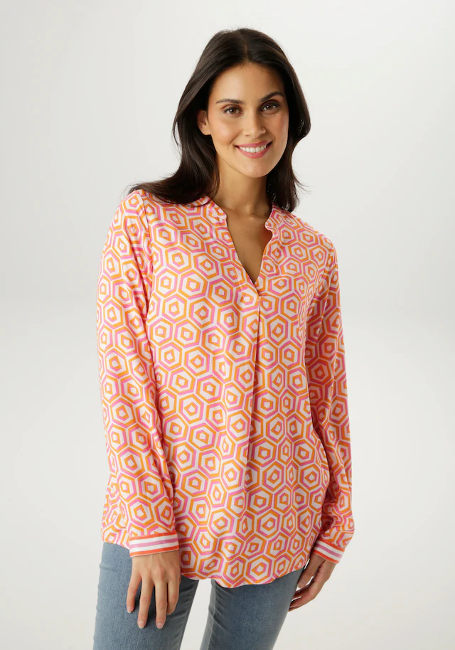 Aniston SELECTED Schlupfbluse mit angesagter geometrischer Wabenmusterung -NEUE KOLLEKTION