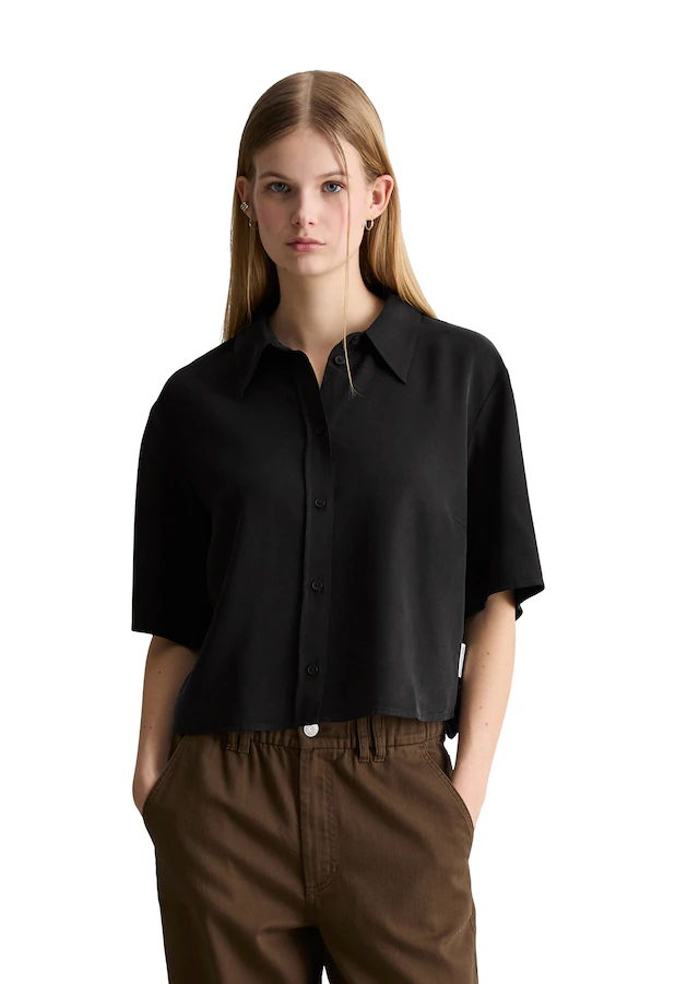 Marc O'Polo DENIM Kurzarmbluse Croped, relaxed fit