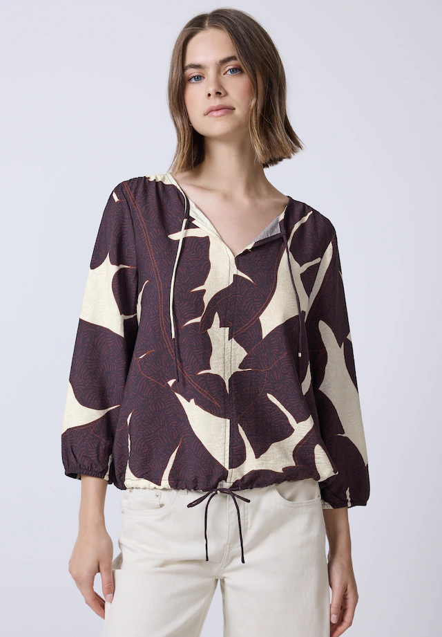 STREET ONE STUDIO Shirtbluse mit Tunnelzug am Saum