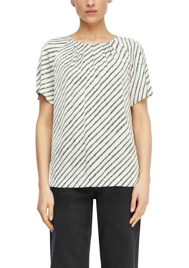Comma Shirtbluse mit Streifen Muster