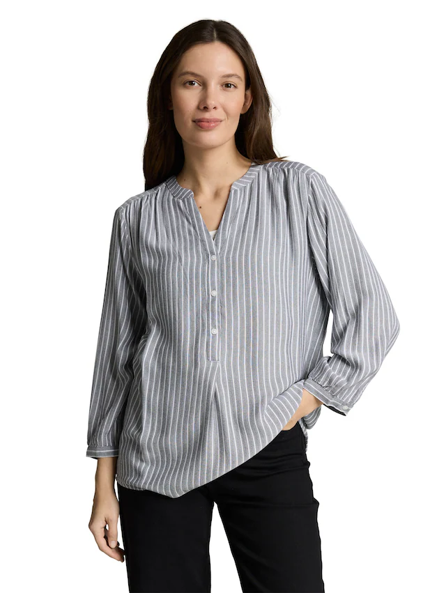 TOM TAILOR Klassische Bluse mit Streifen Muster