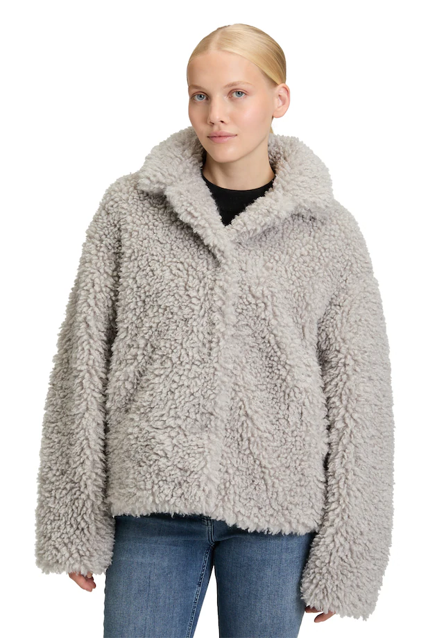 Amber & June Plüschjacke »Damen mit Stehkragen«