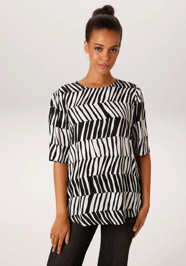 Aniston CASUAL Schlupfbluse mit extravagantem Streifenmuster