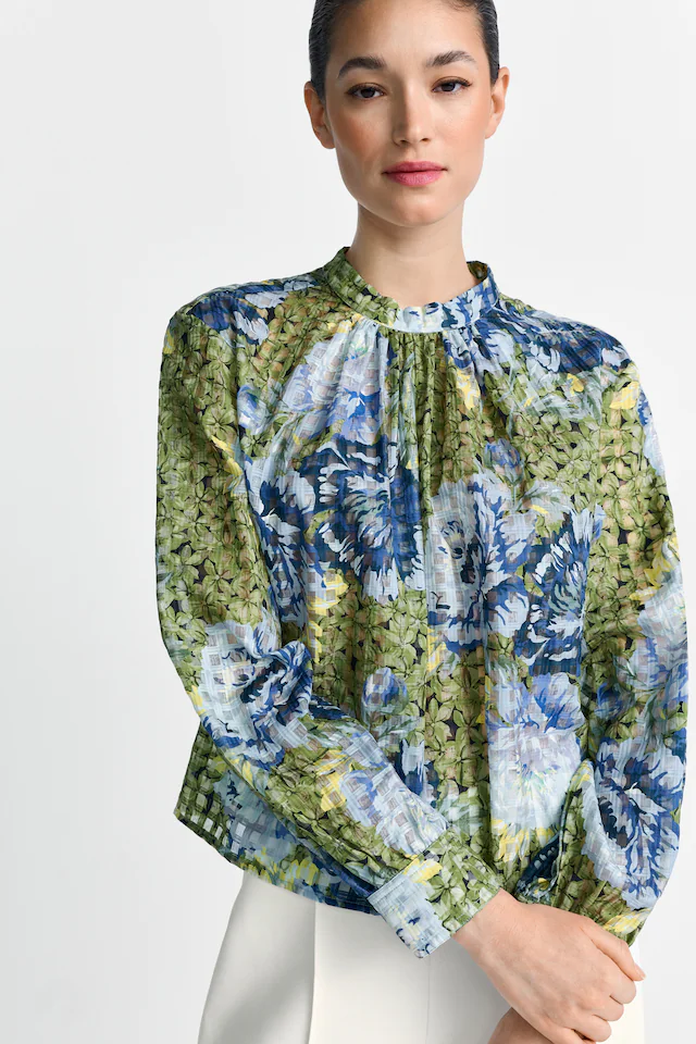 RICHROYAL Schlupfbluse mit Pfingstrosenprint