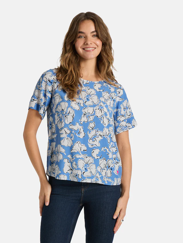 Lieblingsstück Shirtbluse »ReneeL« mit Allover-Print, Rundhalsform