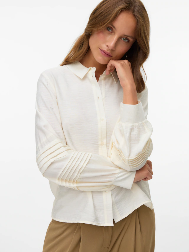 Vero Moda Langarmbluse »VMISELA L/S SHIRT WVN BTQ GA«