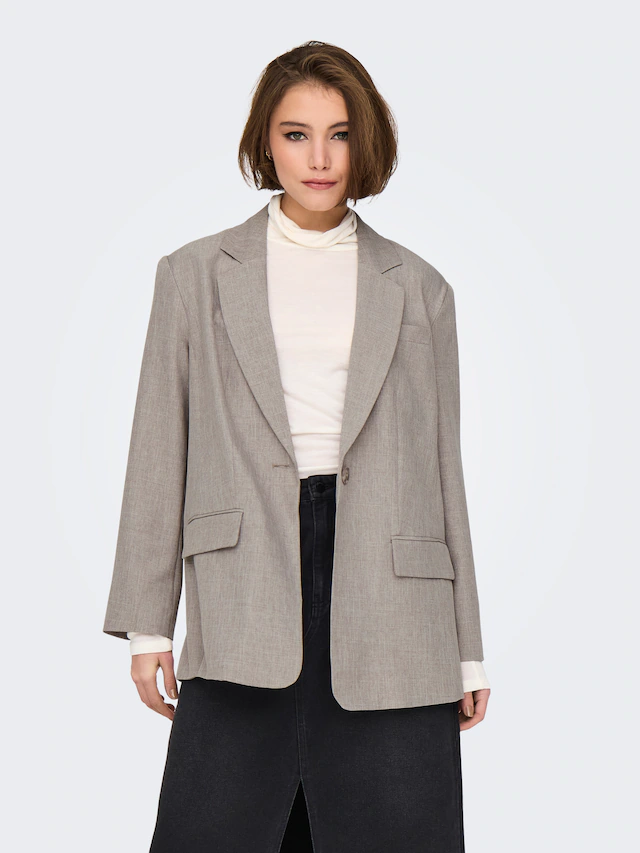 ONLY Longblazer »ONLLINDA LS BOYFR MEL BLAZER TLR NOOS« mit Reverskragen