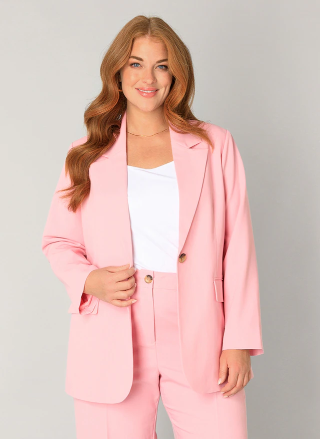 Base Level Curvy Jackenblazer »Yelena« mit großen Knopf