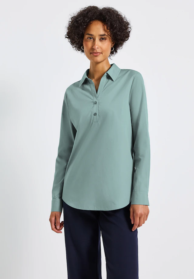 STREET ONE Hemdbluse aus reiner Baumwolle