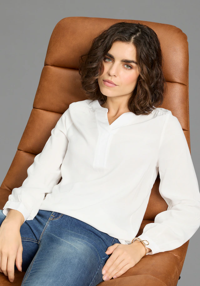 Laura Scott Schlupfbluse für Casualmode und Streetwear, aus Viskose, unifarbene Optik