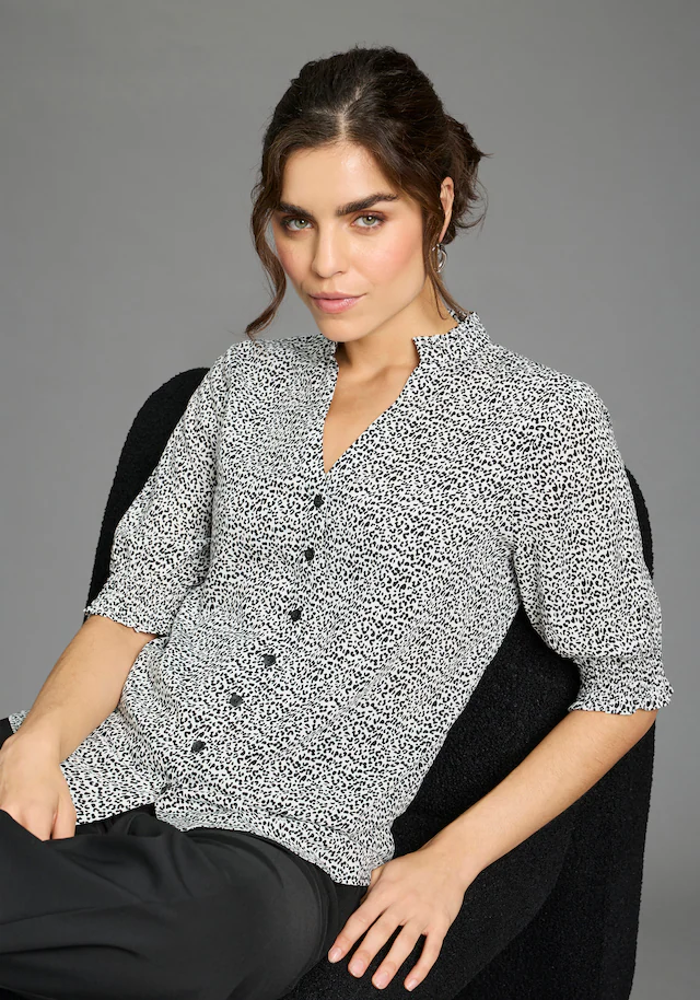 Laura Scott Druckbluse bedruckte Bluse, femininer Stil, leichtes Webmaterial, aus Viskose