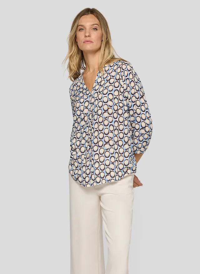Rabe Druckbluse 3/4-Arm, mit grafischem Muster