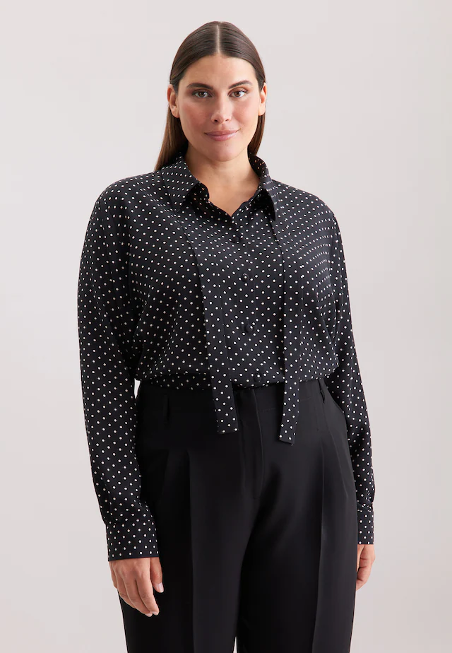 seidensticker Klassische Bluse »Schwarze Rose« 1/1 Kragen Druck