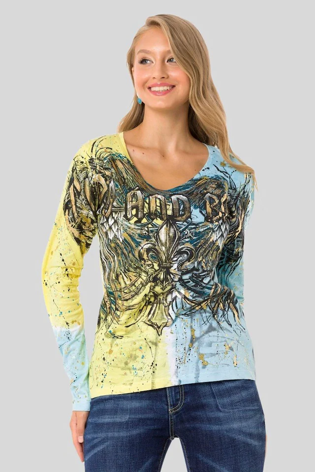 Cipo & Baxx Sweatshirt »SWEATSHIRT«, 1 Stk. aufregenden Muster und dem coolen Markenprintn