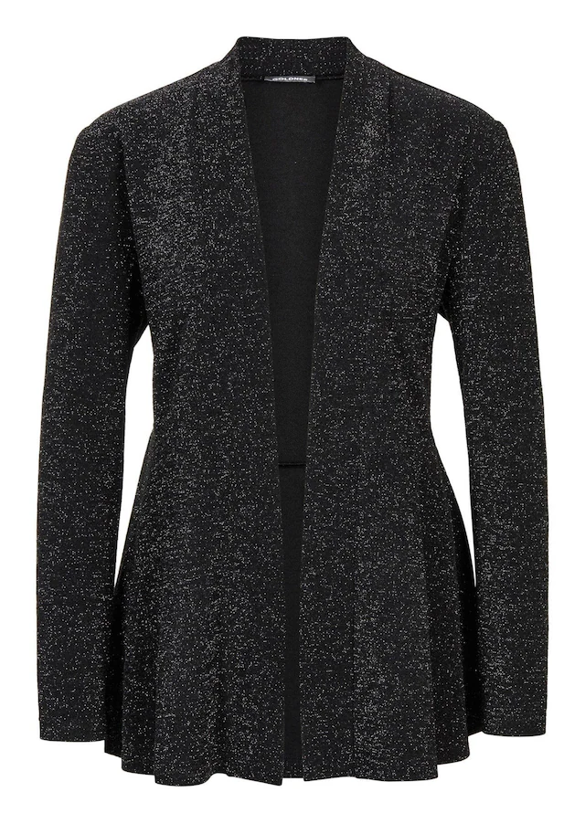 GOLDNER Jackenblazer »Kurzgröße Glänzender Festblazer mit Schalkragen« stretchbequemer Jersey