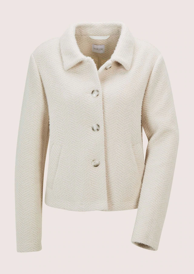 MADELEINE Jackenblazer »Kurzblazer Eleganter Damenblazer mit Hornknöpfen« Stilvoller Klappkragen