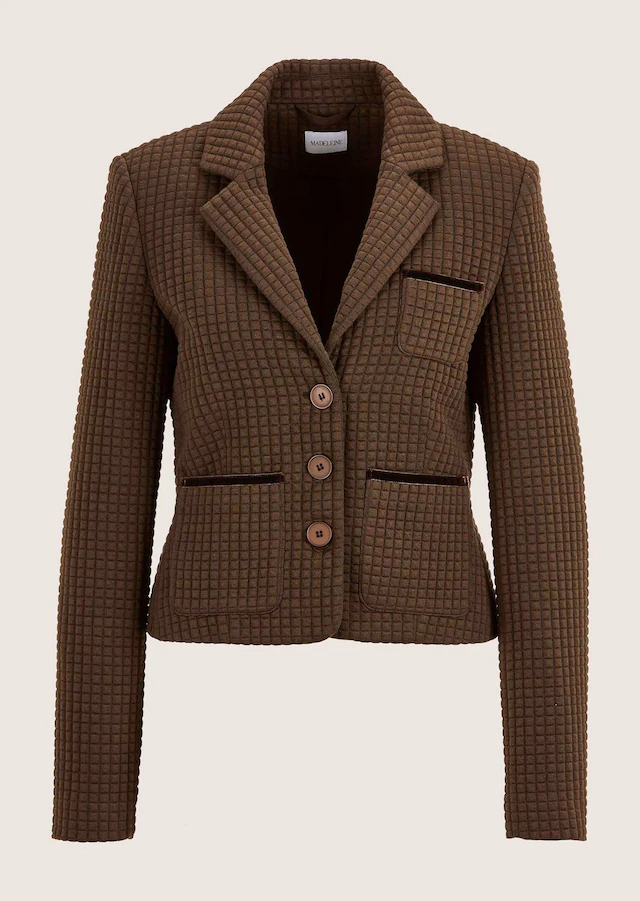 MADELEINE Jackenblazer »Kurzblazer Moderner Blazer mit Waffelstruktur« Strucktur Jersey, Waffeloptik