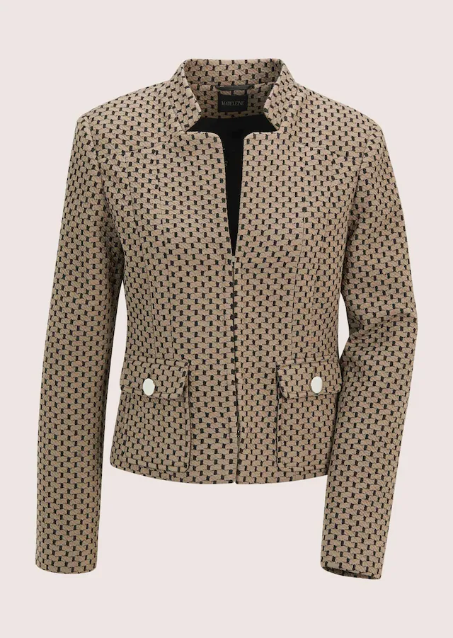 MADELEINE Jackenblazer »Jacquardblazer Stilvoller Kurzblazer mit grafischem Muster« Jersey Jaquard