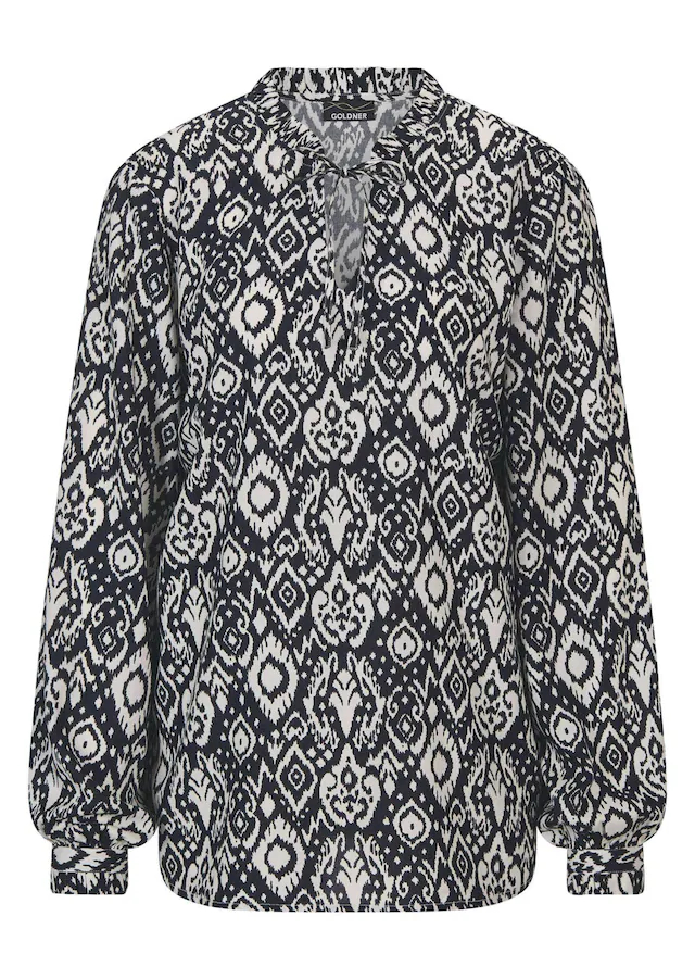 GOLDNER Schlupfbluse »Moderne Rüschenbluse mit Stehkragen« Rüschen