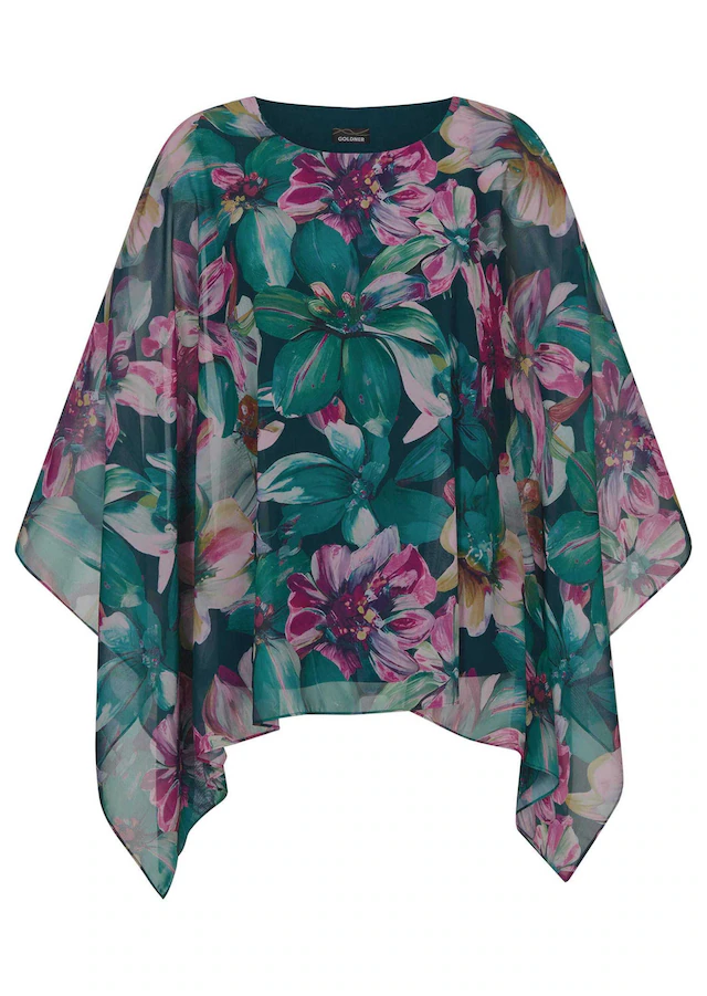 GOLDNER Tunika »Elegantes Blusenshirt, florales Design« Blumenmuster