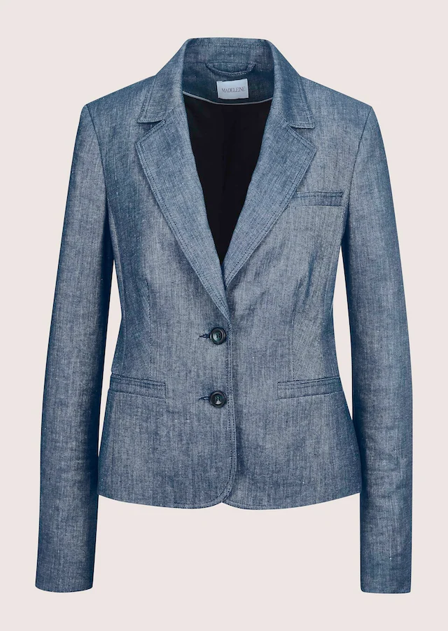MADELEINE Jackenblazer »Kurzblazer Eleganter Einreiher mit Reverskragen« Eingearbeitete Leistentaschen