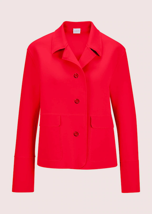 MADELEINE Jackenblazer »Kurzblazer Moderner Damenblazer mit Hemdkragen« Offene Schnittkanten