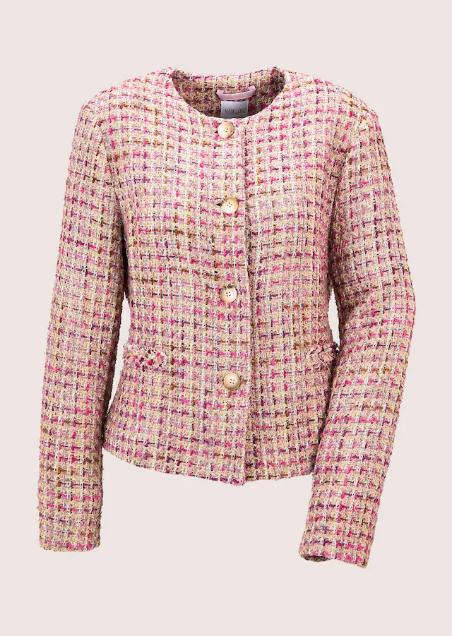 MADELEINE Jackenblazer »Tweed-Blazer Eleganter Businessblazer mit Hornknöpfen« Tweed-Blazer