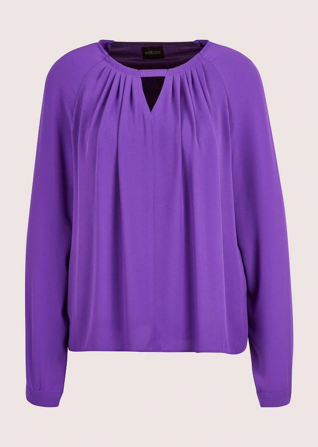 MADELEINE Langarmbluse »Schlupfbluse Elegante Bluse mit V-Ausschnitt«