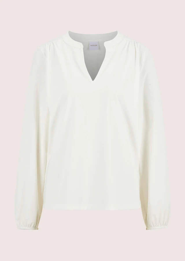 MADELEINE Langarmbluse »Bluse Jerseybluse mit Rundhalsausschnitt« Edle Jerseyware