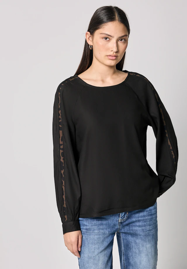 STREET ONE STUDIO Langarmbluse aus softer Viskose