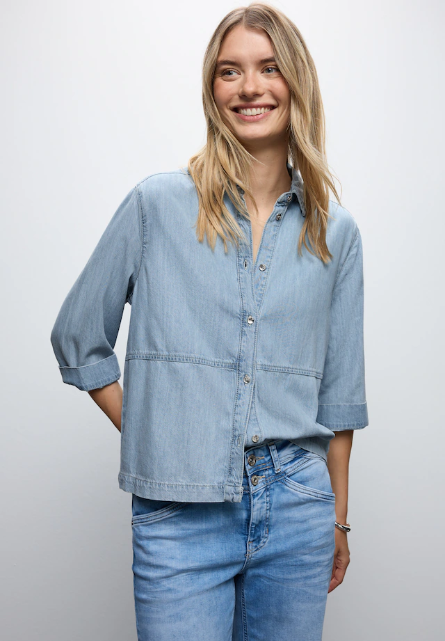 STREET ONE Jeansbluse mit Knopfleiste