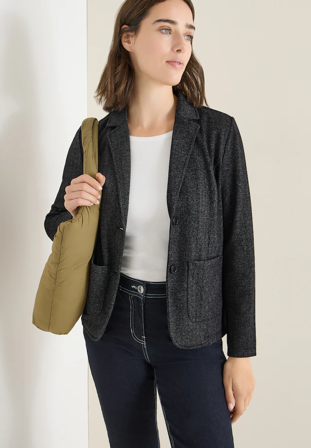 Cecil Kurzblazer mit Herringbone Muster