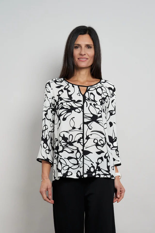 Seidel Moden Druckbluse mit grafischem Muster - MADE IN GERMANY