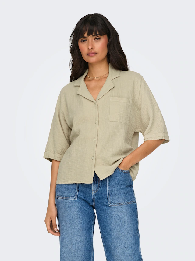 ONLY Kurzarmbluse »ONLTHYRA LIFE SS SHIRT NOOS WVN«