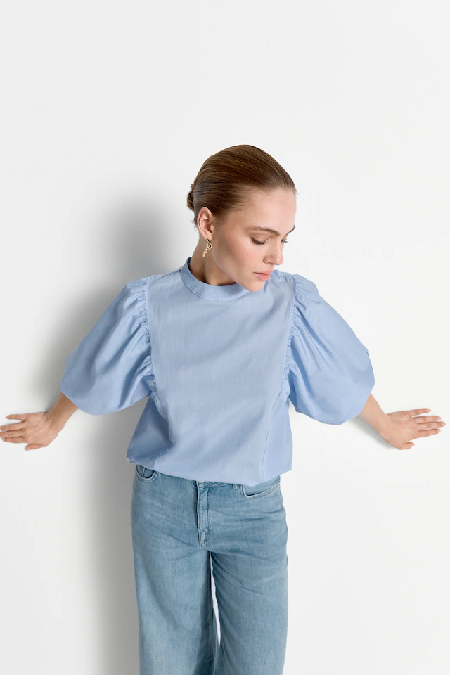RICHROYAL Blusentop Regular fit mit Puffärmeln
