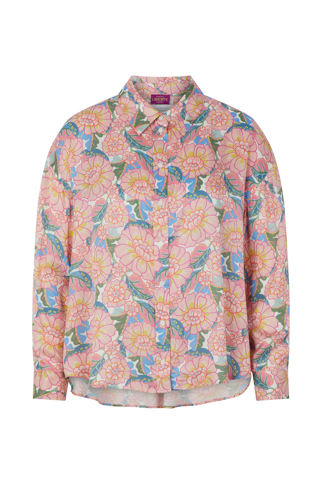 RICHROYAL Langarmbluse im Liberty-Blumenprint