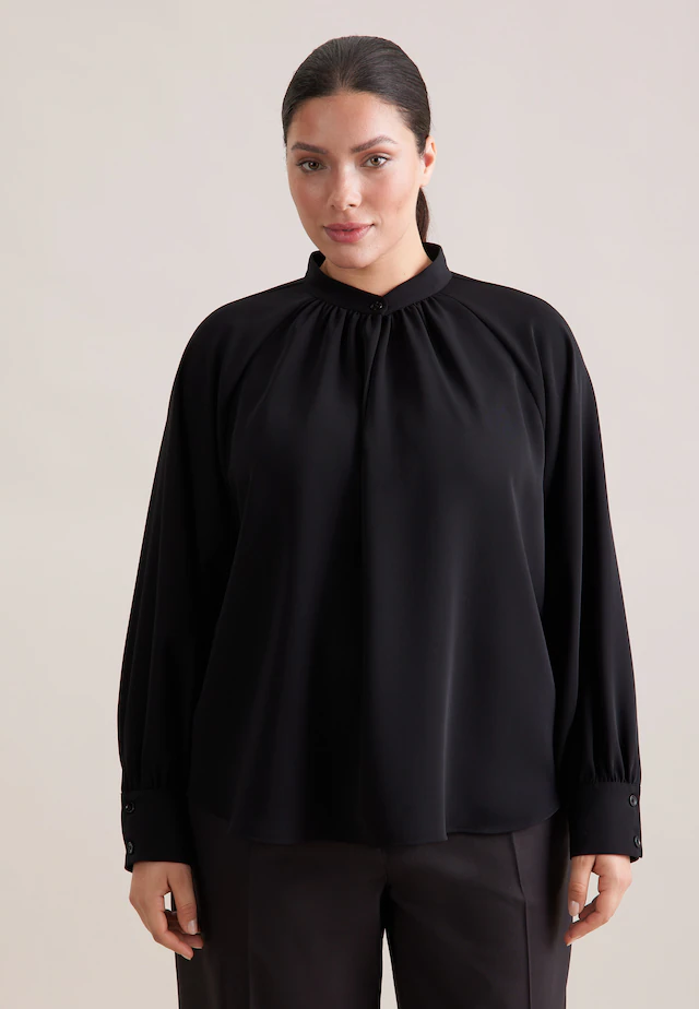seidensticker Klassische Bluse »Schwarze Rose« 1/1 Rundhals Uni