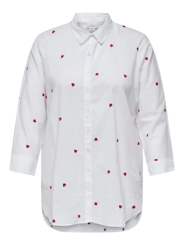 ONLY CARMAKOMA Langarmbluse »CARNEW LINA GRACE LS EMB SHIRT WVN NOOS« Baumwolle