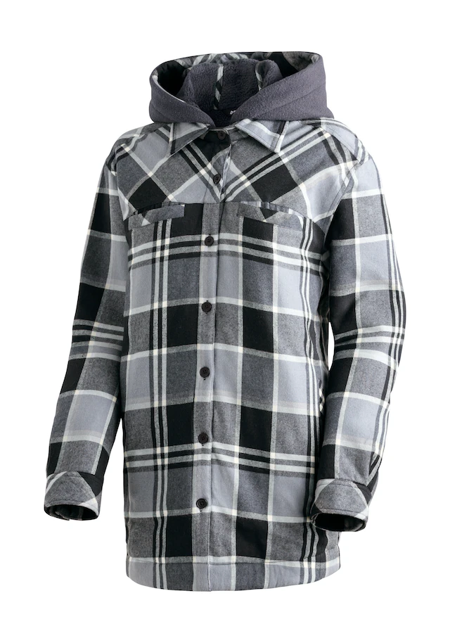 Maier Sports Flanellbluse »Camquadri W« wattiertes Damen Hemd im klassischen Karo-Look