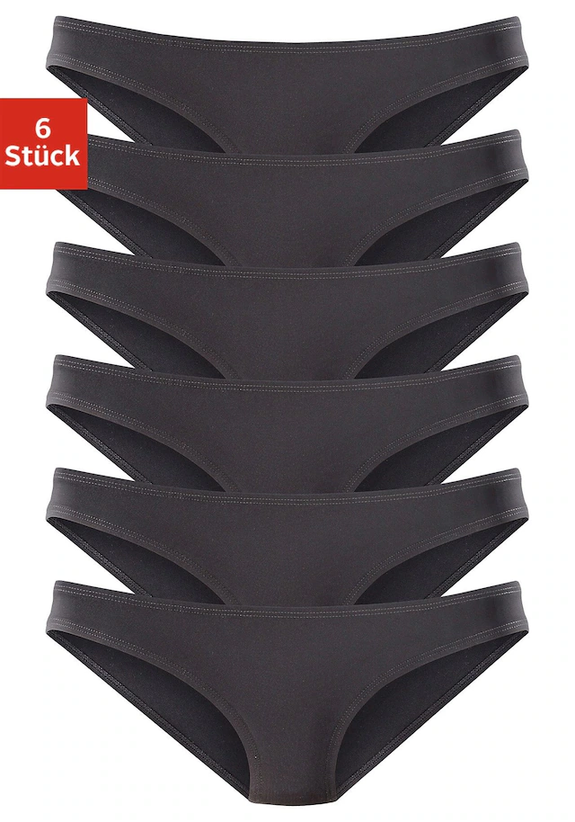 Vivance active Bikinislip 6er-Pack,aus weicher Microfaser