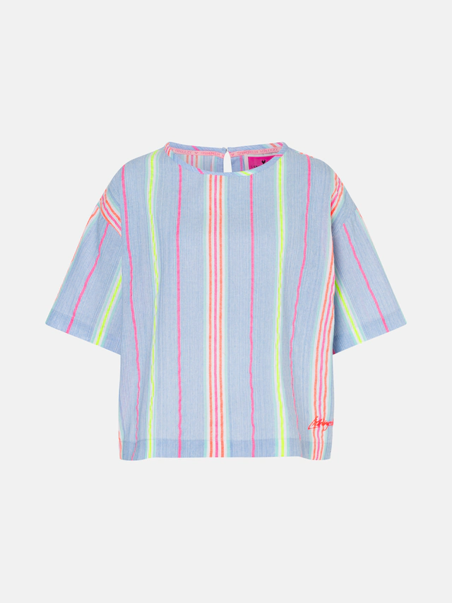 Lieblingsstück Shirtbluse »AmitaL« im Streifendesign mit glänzenden Akzenten