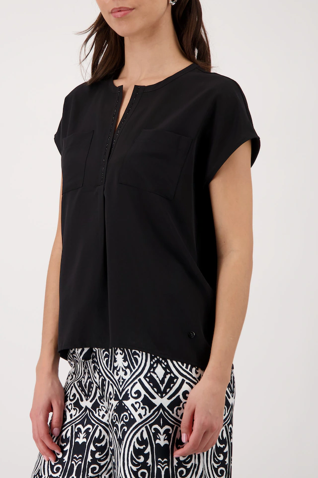 Monari Schlupfbluse Regular fit mit Schmuckdetails