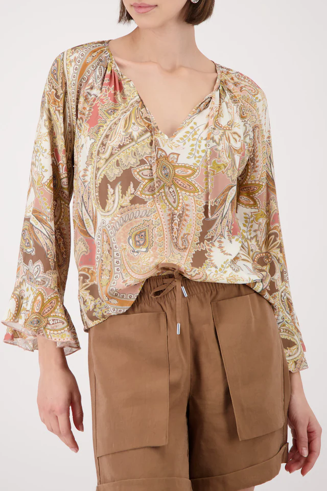 Monari Schlupfbluse »Bluse Paisleydruck allover« Regular fit mit Paisleymuster