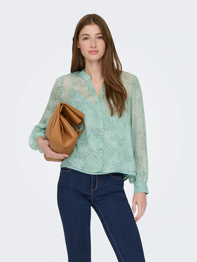 ONLY Langarmbluse »ONLTESSA ELIZA L/S SHIRT WVN CS« Kunstfaser, regular fit