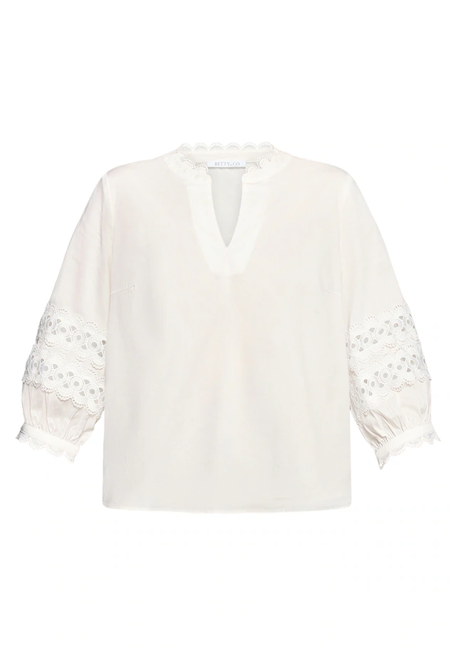 Betty&Co Schlupfbluse »Damen mit Spitzeneinsatz«