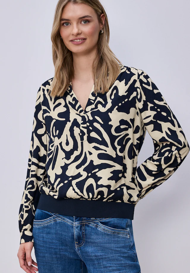 STREET ONE Langarmbluse mit All-Over Print